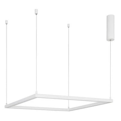 LAMPA wisząca JAEN LE41429 Luces Exclusivas kwadratowa OPRAWA metalowy ZWIS LED 40W 3000K minimalistyczny biały