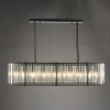 Owalna wisząca lampa Kiran KIR3422 nad stół kryształowy czarny