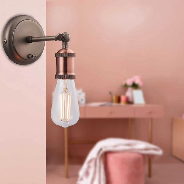 Lampa ścienna marynistyczna Hal 76338 Endon do salonu miedź