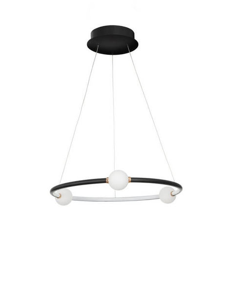 3-punktowa lampa wisząca Fria do jadalni LED 36W 3000K czarna biała