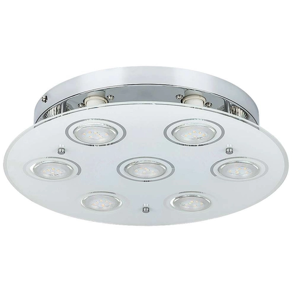 Plafon LAMPA sufitowa NAOMI 2646 Rabalux okrągła OPRAWA przydymiona chrom