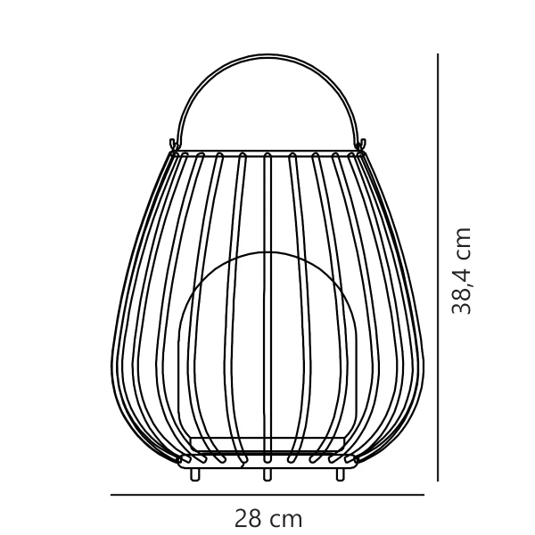 Lampka stołowa bezprzewodowa Jim 2218105003 LED 3W 2700K IP54 czarny