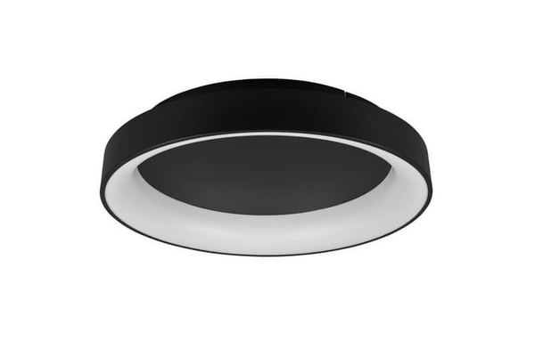 LAMPA sufitowa AVELON DL132671290 Trio okrągła OPRAWA plafon LED 48W 2700K - 6000K metalowy czarny