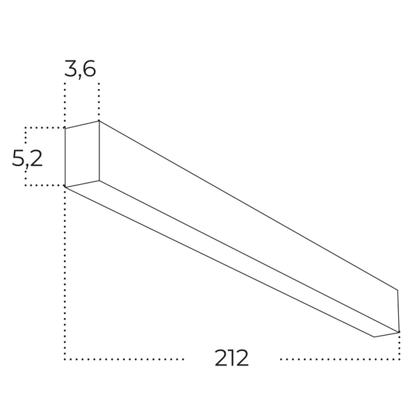 Ledowa listwa sufitowa Linelio AZ5665 Azzardo 60W 3000-6000K biała
