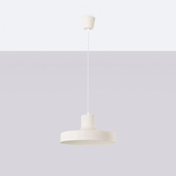 Lampa wisząca BILO SL.1704 beżowa owalna metalowa 1xE27