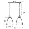 Lampa wisząca PENSILVANIA 2 32-35813 industrialna metalowa zwis biały