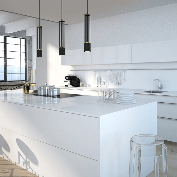 Lampa wisząca Estilo MLP8410 druciaki na listwie czarne