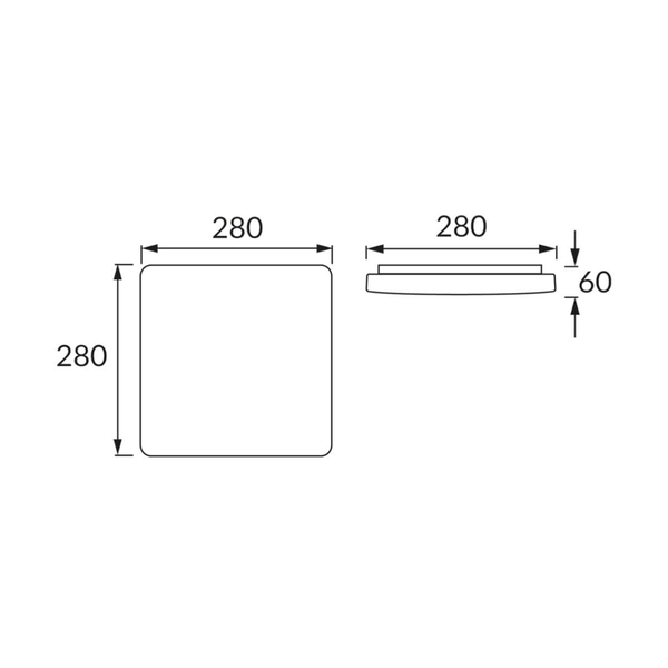 Plafoniera kwadratowa Urania 03919 Ideus LED 18W 4000K IP44 biała