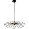 Druciana lampa wisząca ANTONELLA 189249104 metalowy zwis kapelusz czarny