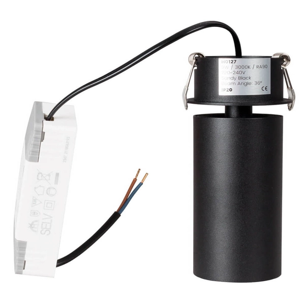 Lampa podtynkowa do kuchni HALO H0127 Maxlight LED 9W 3000K tuba czarny