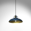 Wisząca lampa pokojowa Felix industrial niebieska złota