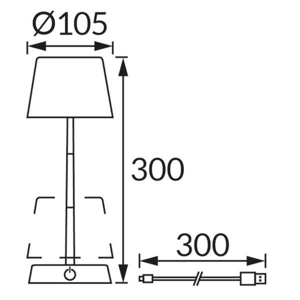 Lampka nocna metalowa Smart 04632 LED 1W 4000K biała czarna