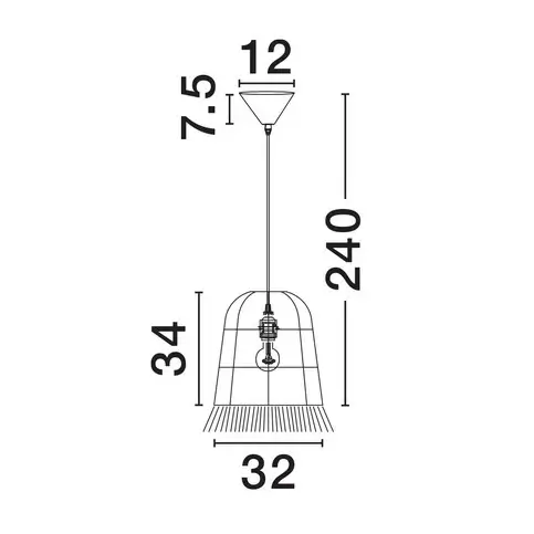 Lampa wisząca do jadalni FANLIZA LE45360 boho drewniana brązowa