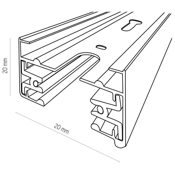 Szynoprzewód 1-fazowy Tracer 4045 TK Lighting listwa metalowy czarny