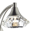 Ścienna lampa glamour Luther LUT0746 kryształowa satynowy chrom