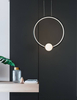Lampa wisząca ring Fria LE41394 Luces Exclusivas kula LED 256W 3000K czarna
