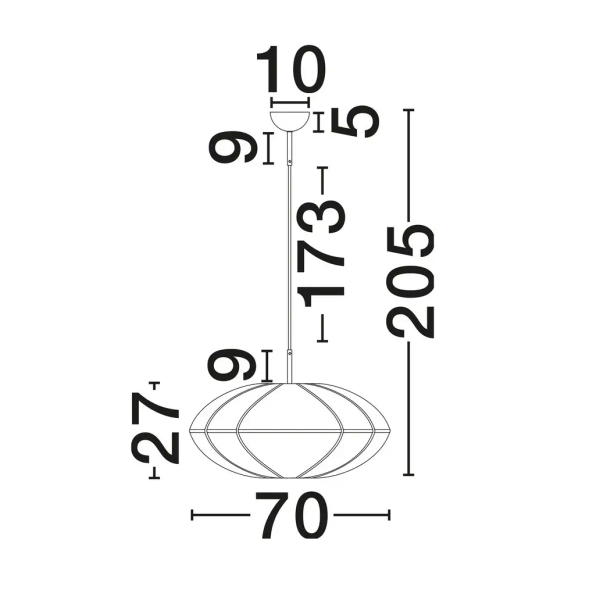 Lniana lampa wisząca RABRE LE-52014 beżowa czarna 1xE27 tkaninowa