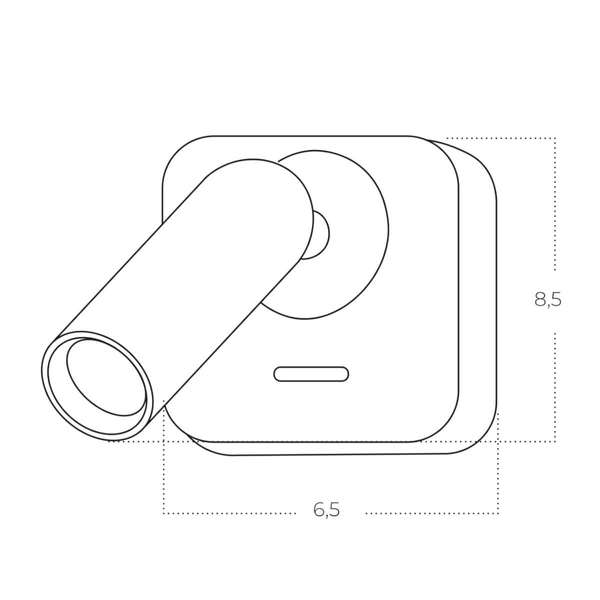 Lampa na ściane metalowa LUGANO AZ5655 Azzardo LED 3W 3000K włącznik czarny