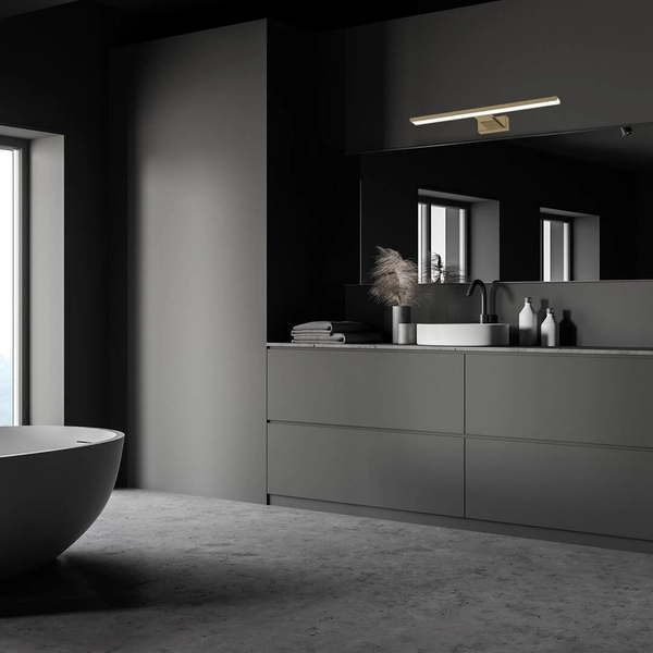 Łazienkowa lampa ścienna Shine listwa LED 13,8W 4000K mosiądz