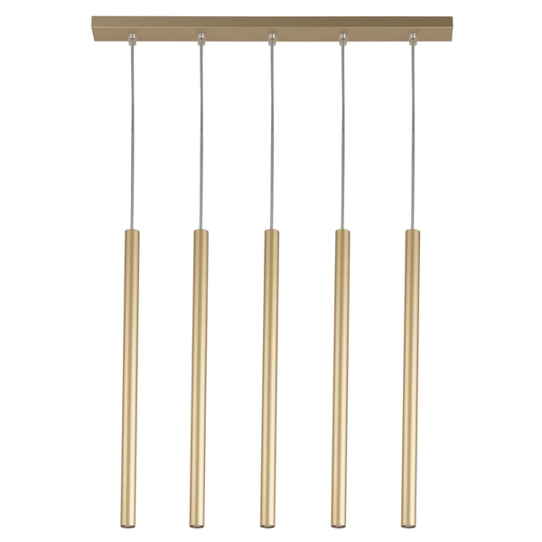 Wielopunktowa lampa wisząca Sopel 33617 Sigma cylindriczna złota