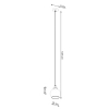 Industrialna lampa wisząca ALINO SL.1141 szklana kula czarna przydymiona