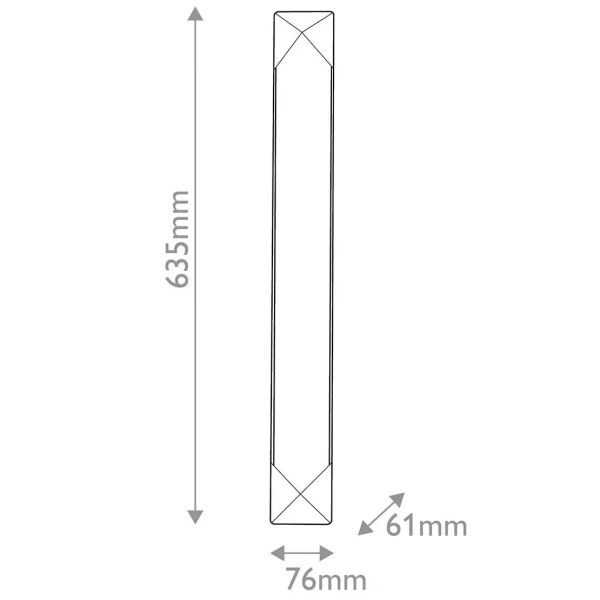 Podłużna lampa ścienna Caesar QN-CAESAR-W-L-UBZ-AR LED 23W 3000K brązowa