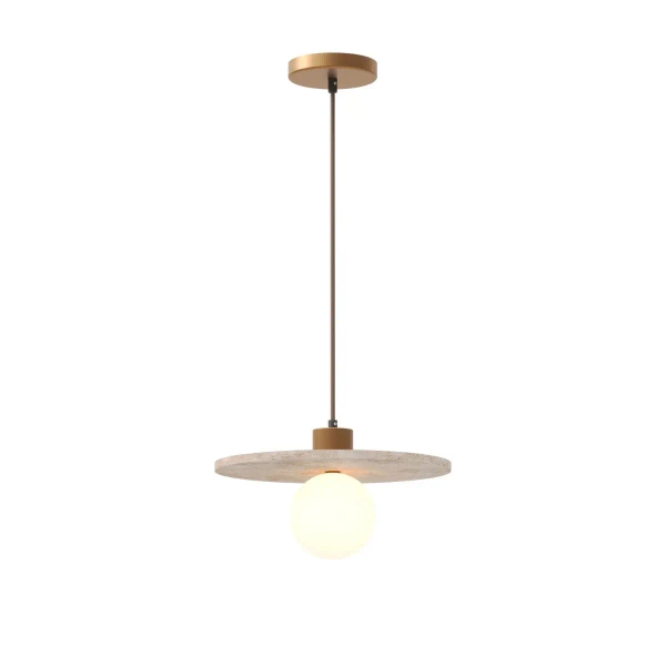 Lampa zwisająca do jadalni Lando P0650 nad stół kula kamień