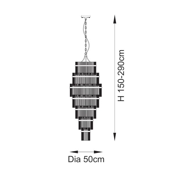 Pałacowy żyrandol Marietta Grand 112793 na łańcuchu mosiądz