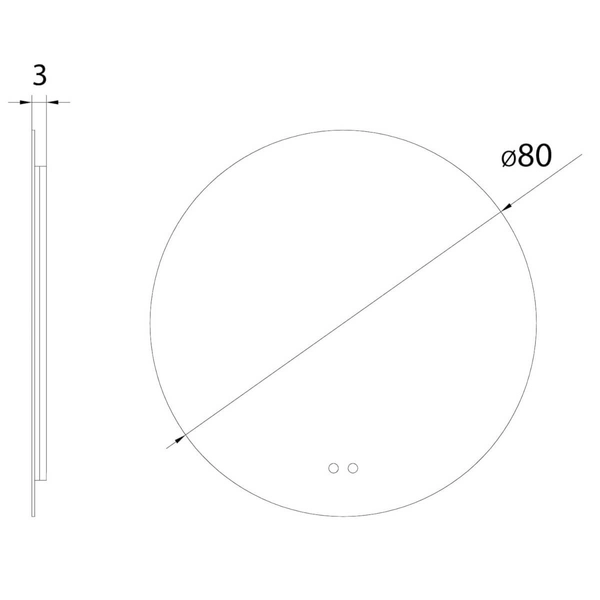 Okrągłe lustro do łazienki MIRROR W0387 LED 22W 3000-5000K IP44 ściemnialne
