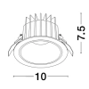 Ledowa lampa sufitowa TORVIAN LE65116 LED 10W 3000K IP67 biały