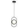 Salonowa lampa wisząca Elipse 60217A-S LED 12W 3000K okrągła czarny mat