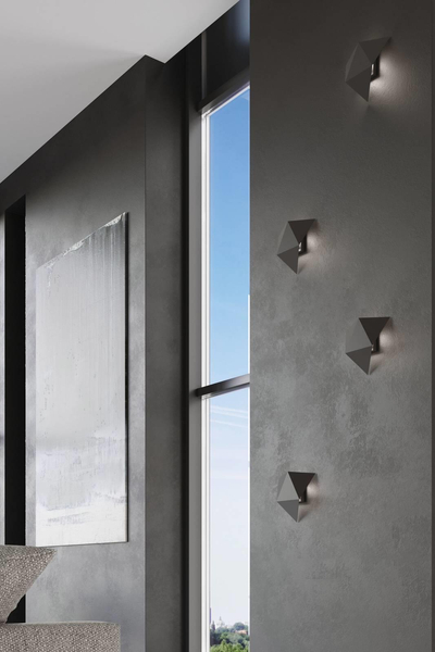 Kinkiet LAMPA ścienna SL.0421 geometryczna OPRAWA metalowa czarna