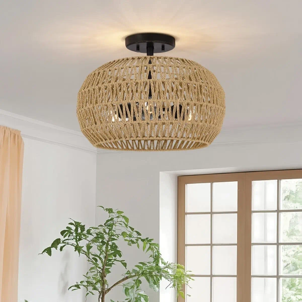 Lampa sufitowa do sypialni Casablanca QZ-CASABLANCA-3SF-PBZ brązowy