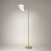 Lampa podłogowa do salonu Zack ML2338 łukowa biały beżowy