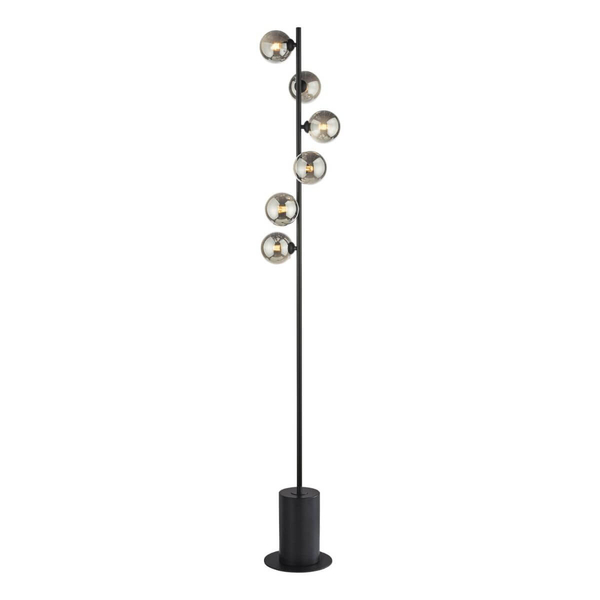 Podłogowa lampa do salonu Spiral SPI4922-01 loftowa przydymiona czarna