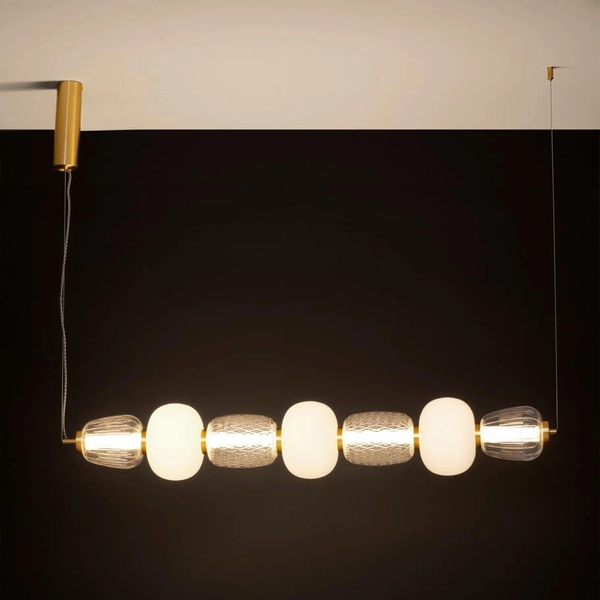 Zwisająca lampa nad stół ARROYOS LE44492 LED 42W 3000K biały złoty