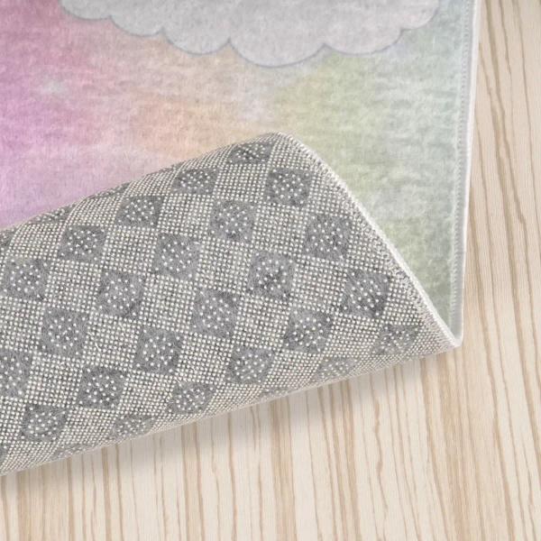 Dywan prostokatny Jednorożec 322807 do pokoju dziecięcego różowy