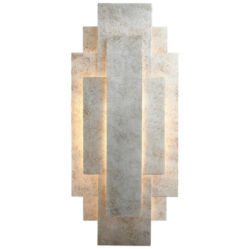 Designerski kinkiet prostokątny L&-190451 Light& antyczne srebrno