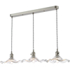 Wisząca lampa szklana Hadano HAD3661-12 falista chrom przezroczysty