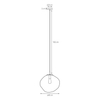 Salonowa lampa wisząca szklana AVIA 11156108 Kaspa loft czarna