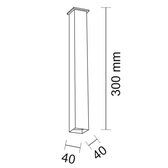 Lampa sufitowa Doha 7748 Shilo słupek podłużna prostokąt biała