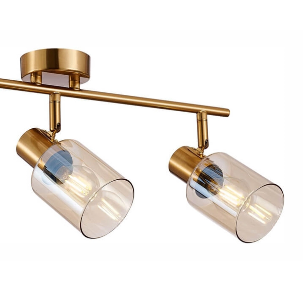 Sufitowa lampa tuby Santia SPL-65342-3-BRO-AMB Italux mosiądz bursztynowy