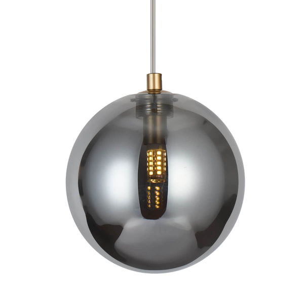 Zwisająca lampa kula BUBBLES AZ5954+AZ5885 Azzardo G9 przydymiony złoty