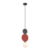 Filcowa lampa wisząca Andrea PND-59779A-1M-MLTI do sypialni szara czerwona