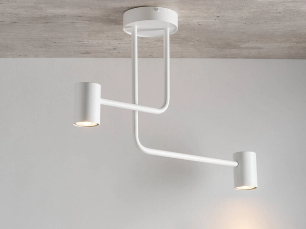 Jadalniana lampa sufitowa Luis nad stół metalowa biała