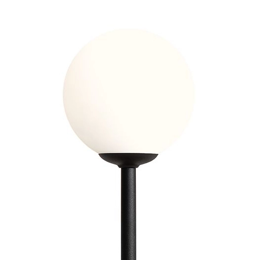 Czarna lampka stołowa Pinne 1080B1 Aldex kula sypialniana 1-płomienna