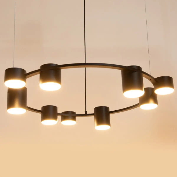 Lampa wisząca do sypialni Kodo 9 41338 zwis ring czarny