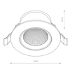 Wpustowa lampa punktowa Egina 10557 Nowodvorski LED 15W 3000K oczko czarna