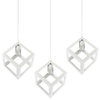 LAMPA wisząca SWEDEN 312457 Polux metalowa OPRAWA geometryczna ZWIS loftowy klatki białe