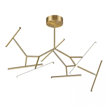 Designerski ledowy żyrandol 2073 LED 69W 3000K ruchome profile złoty